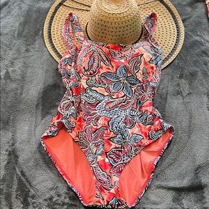 Tommy Bahama tropical one piece swimsuit